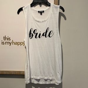 Express bride muscle tank top XS